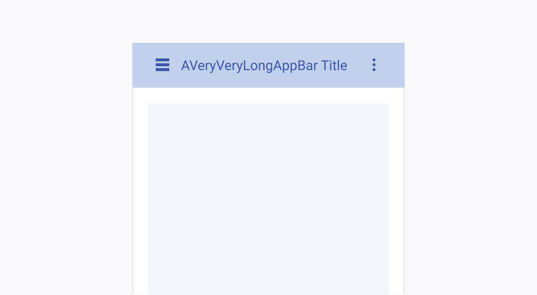 Don't use too long titles when working with the Telerik and Kendo UI AppBar. A Telerik and Kendo UI AppBar with a too long title